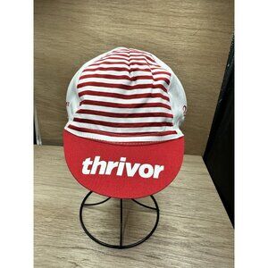 Rapha Cycling Cap One Size Thrivor Red White Cotton Bike Ride Hat